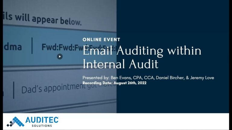 Email Auditing within Internal Audit